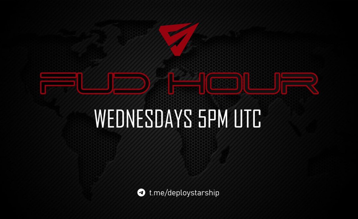 fudhour's tweet photo. ✅Check out FUD Hour with @StarShipCTO and @DepStarShipCEO to get your fix of FUD relief--that is, if you have any!

Watch now
👇👇

#fudhour #deploystarship #StarshipNFT #altcoin #BSCGems https://t.co/VHBVNRfnDy