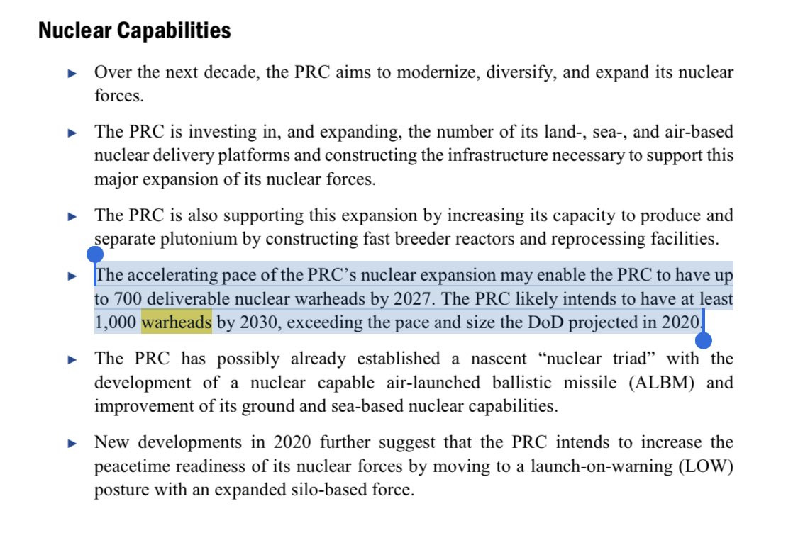 55/ Well, the US wanted an arms race and it got both a conventional build-up and a nuclear one. #GeopoliticsOfGHGs

Military assessment of China in Pentagon's annual report to Congress:  media.defense.gov/2021/Nov/03/20…
x.com/NarangVipin/st…