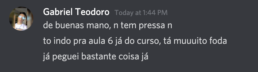 vmaarcosp's tweet image. Alguns feedbacks dos alunos que já estão quase terminando ou acabaram de iniciaram o primeiro módulo do es77.dev 😊