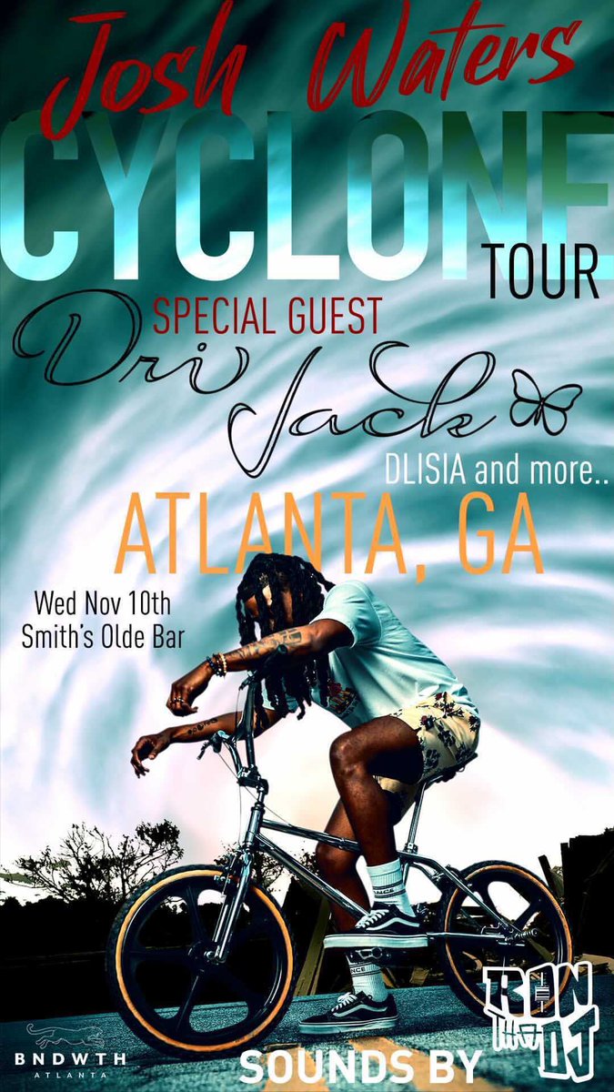 drijackmusic's tweet photo. Soooo excited to be apart of @JoshWatersMusic #CycloneTour!
First stop , Smithβs Olde Bar!!
Wednesday, Nov. 10th
https://t.co/WmGocrkg0O
#WhereWillDriGrabTheMicNext #DriJackLive https://t.co/5RkDB7XiSb