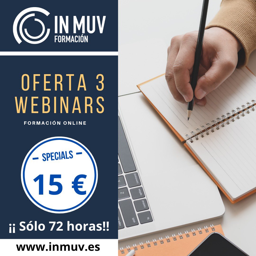 Elige tres webinars de nuestro catálogo y aprende con los mejores.

Más info en: inmuv.es/producto/ofert…

#formaciononline #deporte #entrenamientofutbol #readaptaciondeportiva #actividadfisicamayores