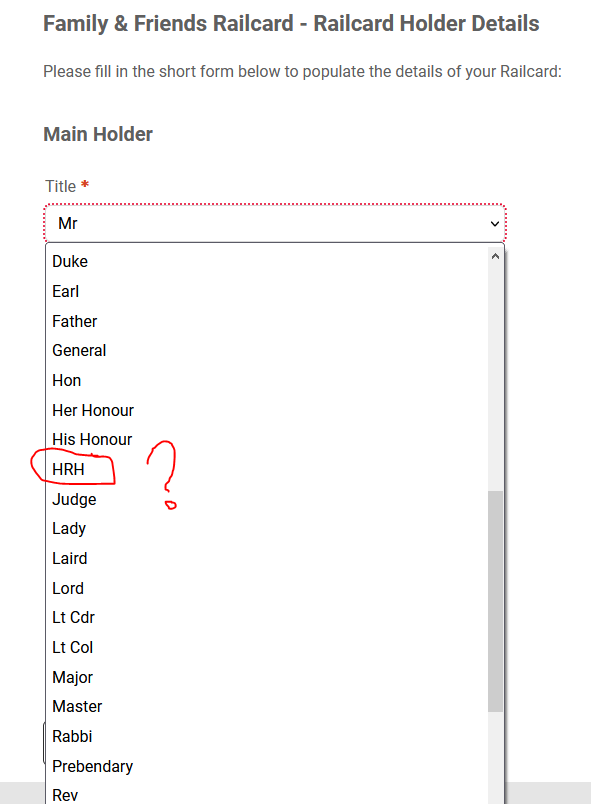 Thechildofroth's tweet photo. Can I use an FOI to find out how many people have selected this option when purchasing a friends and family railcard? #Facinated https://t.co/L4zcO89y5e