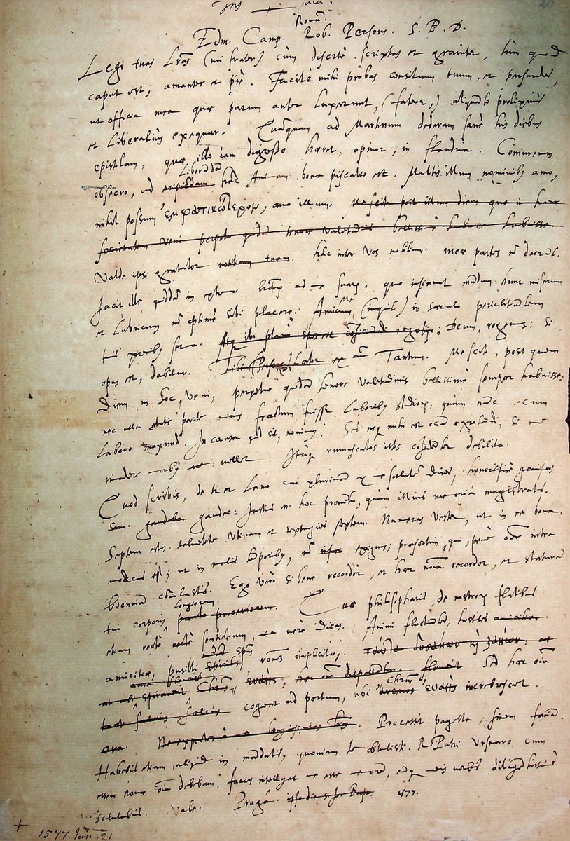 JesuitArchives's tweet photo. Test your palaeography skills! This is our copy of a letter written in 1577 from St Edmund Campion SJ to Robert Persons SJ
@explorearchives @ARAUK_IE #Handwriting #ArchiveExplored https://t.co/hV4fqSuOpE