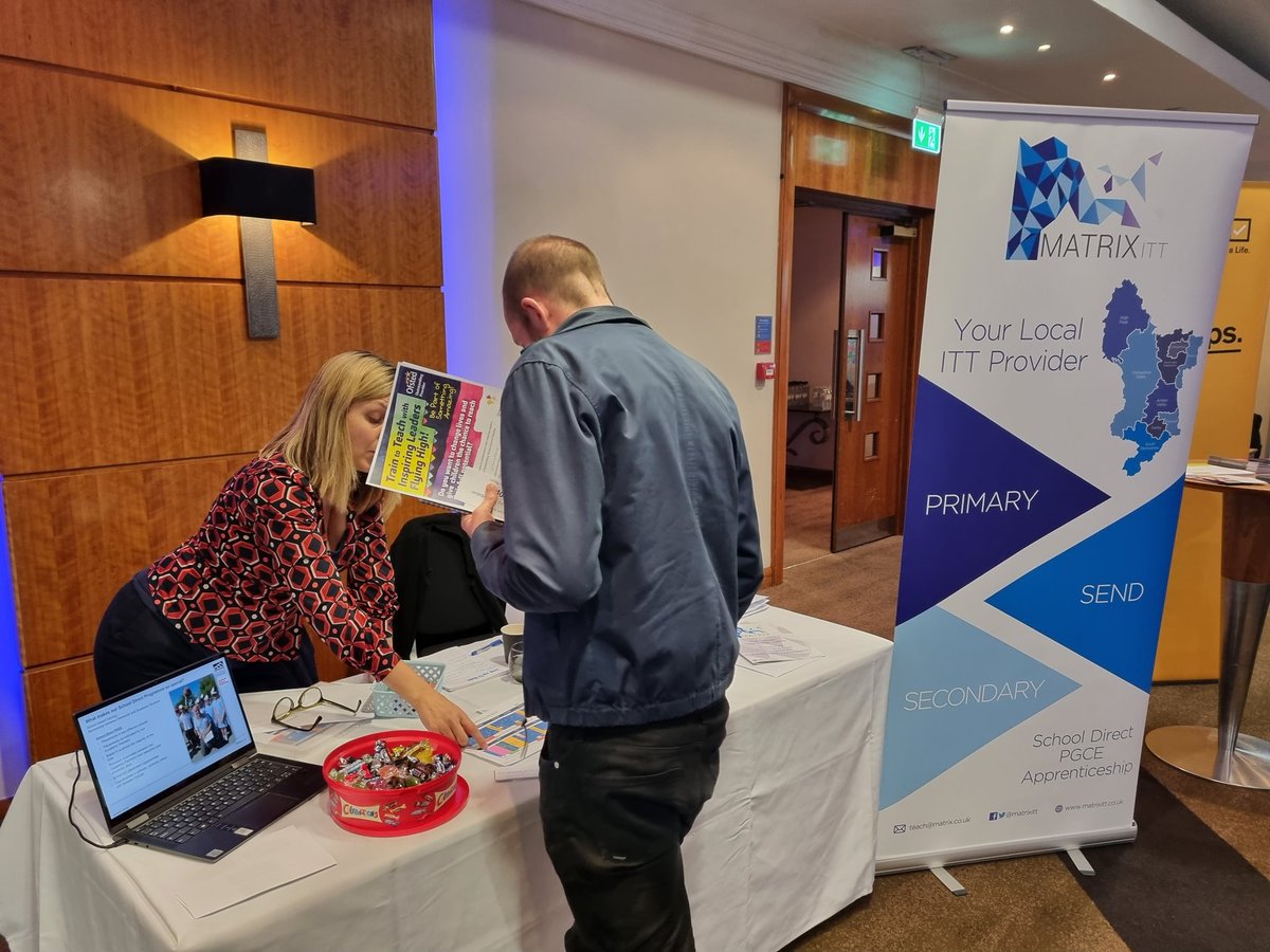 MatrixITT's tweet photo. We are having a wonderful time being back face to face speaking to prospective Derbyshire teachers @getintoteaching https://t.co/vhs6DAkroY