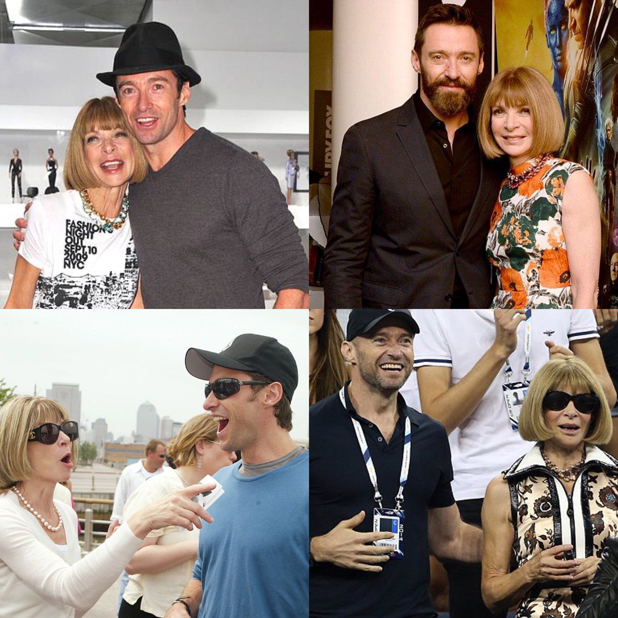 Happy Birthday to Anna Wintour! Here are Hugh and Anna through the years.   