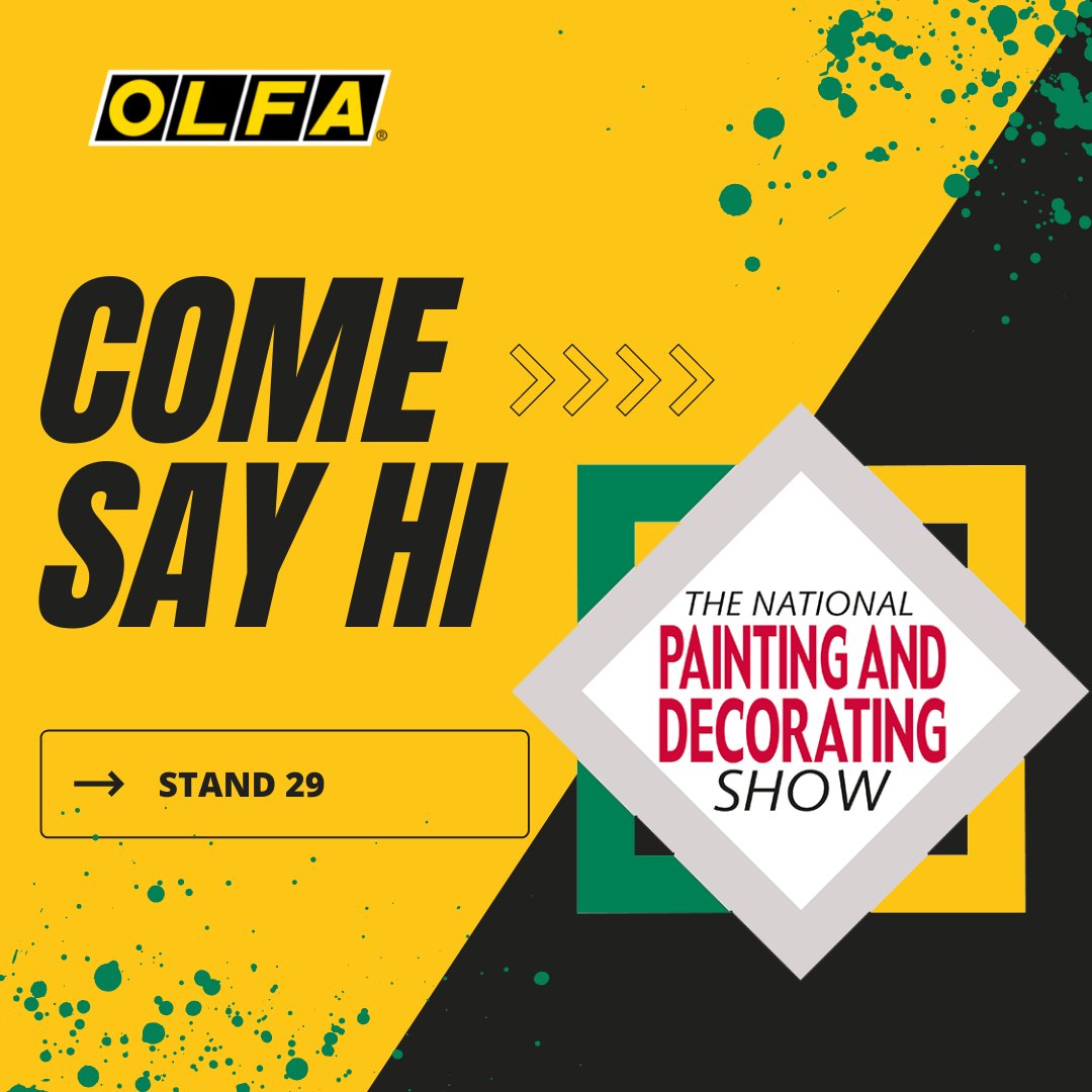 Come say to our OLFA team and learn all about the range of our tools at stand 29! 

 #axusdecor #designedbydecorators