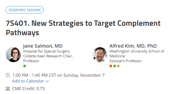 WashU Rheumatology *Inactive (@washumedrheum) on Twitter photo Head on over to 7S401 to hear <a href="/alhkim/">Alfred Kim (moving to Bluesky as alhkim)</a> discuss his love of complement with Dr. Jane Salmon! #ACR21 #ChooseRheum #WashURheum <a href="/HSpecialSurgery/">Hospital for Special Surgery (HSS)</a> Head on over to 7S401 to hear <a href="/alhkim/">Alfred Kim (moving to Bluesky as alhkim)</a> discuss his love of complement with Dr. Jane Salmon! #ACR21 #ChooseRheum #WashURheum <a href="/HSpecialSurgery/">Hospital for Special Surgery (HSS)</a>