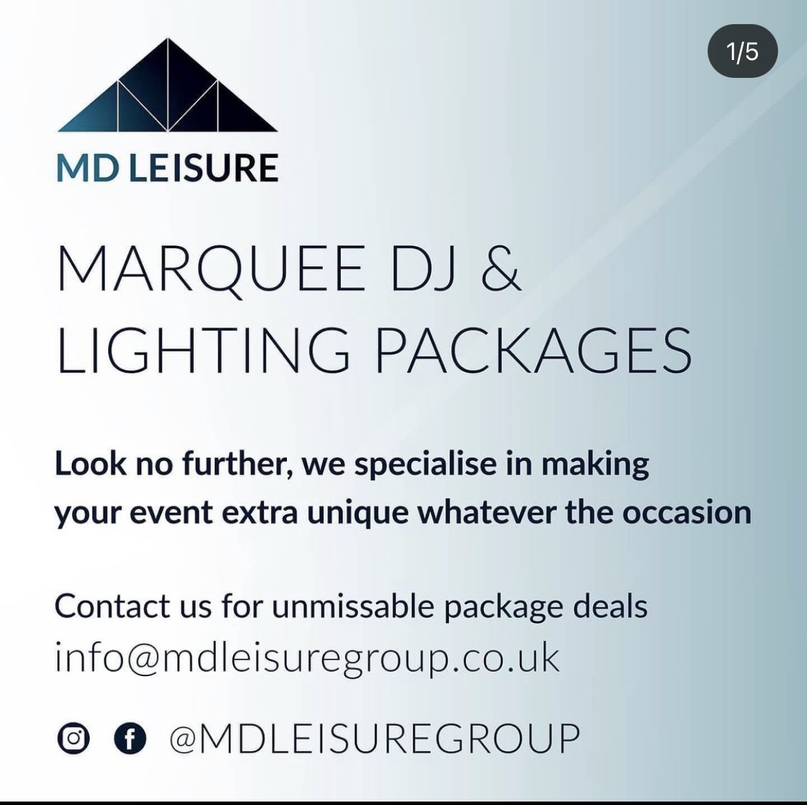 Get in touch for with us to hire Marquees, DJ or lighting packages!