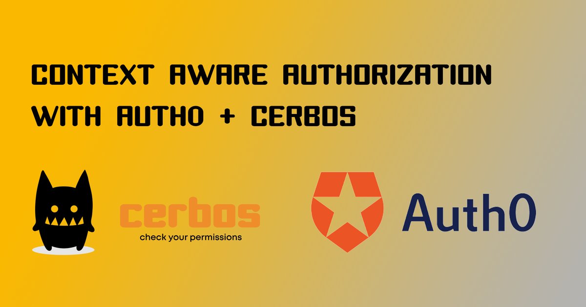 cerbosdev's tweet photo. We are big fans of @auth0 for #authentication and when combined with Cerbos for #authorization complex user permissions and access controls become trivial - find out how https://t.co/eZdfZsEpDq
#accesscontrol #userpermissions #infosec #authn #authz https://t.co/FX7HqR6pQZ