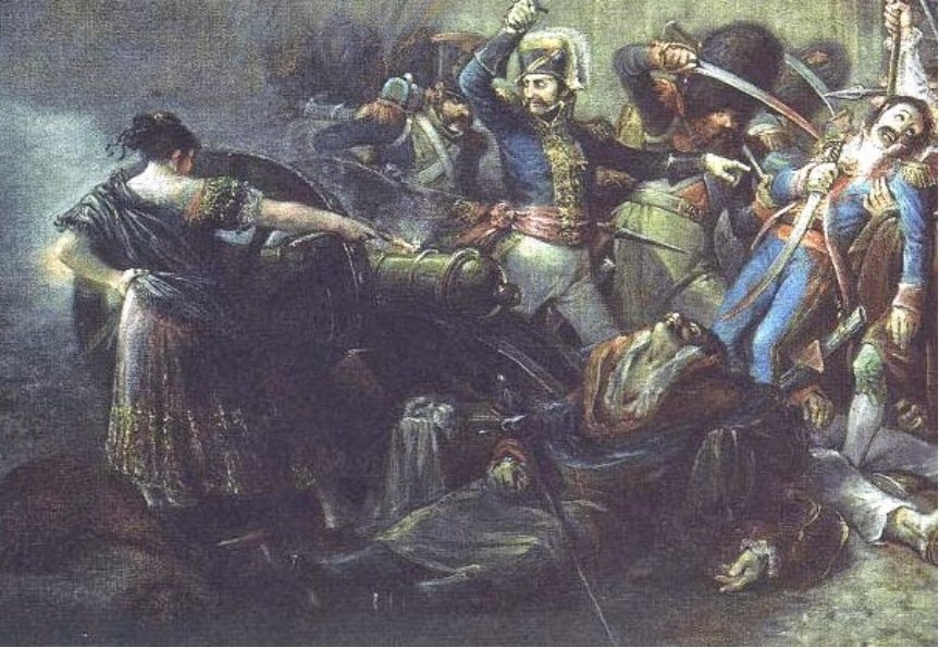 ClaraaDelRey's tweet photo. I have to clarify something, I died accidentally when I was hit with a cannonball.😵 I killed many of these stupid French, I died with honour and pride. Here is a painting of me controlling a cannon, I felt very strong!🤭
#strongwoman #4demakinghistory https://t.co/kh3jdwT9Qx