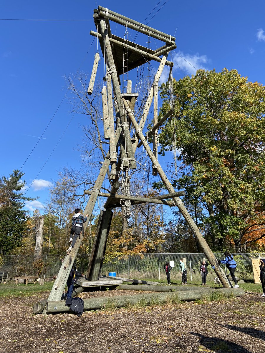 GWSSMathSci's tweet photo. First field trip in two years! GW environmental SHSM doing some training at The McMaster Alpine tower.  #SHSM #LearningOutdoors https://t.co/SheA7dokyk