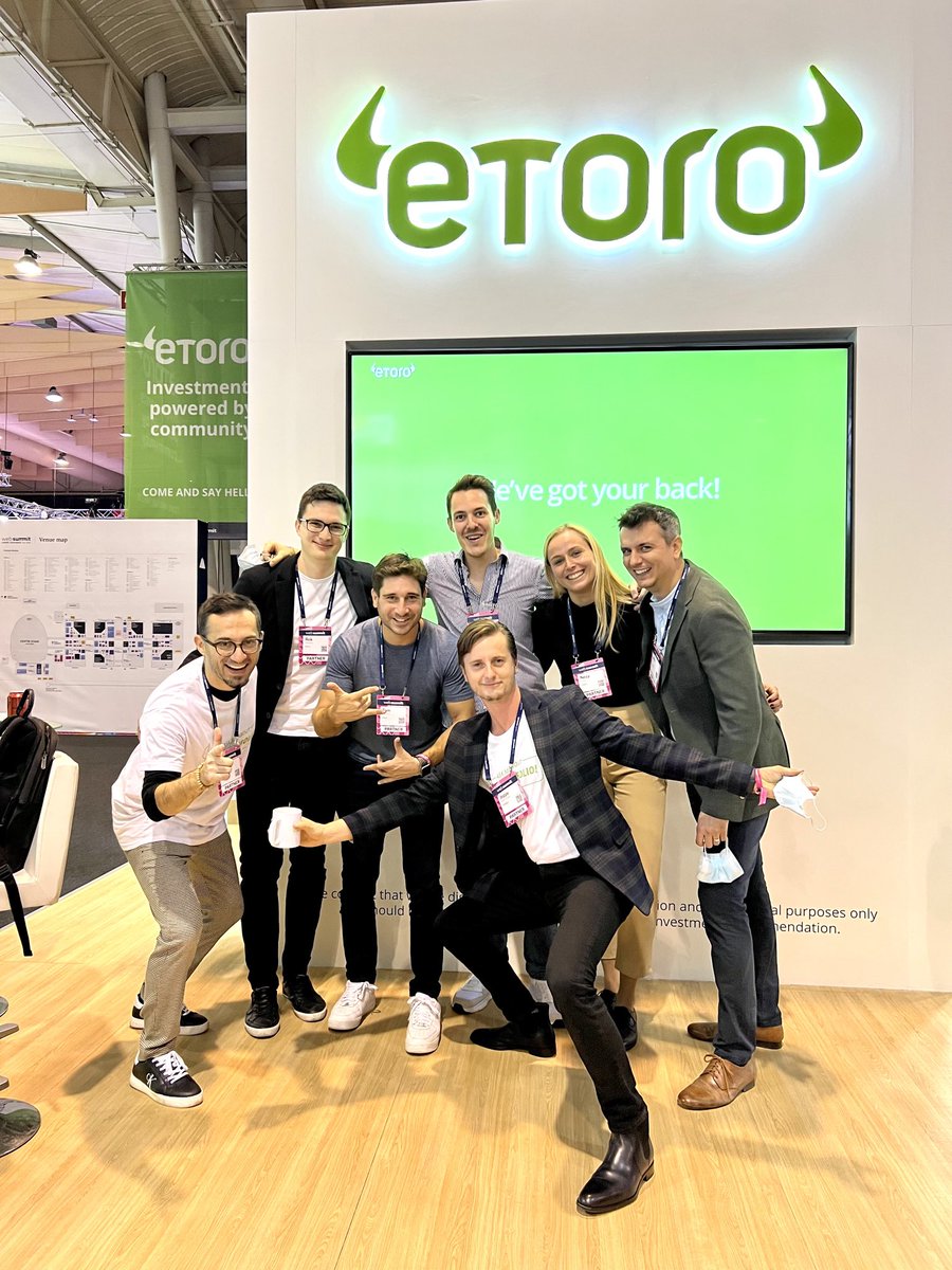 Hanging with the gang at the ⁦<a href="/eToro/">eToro</a>⁩ stand! #websummit