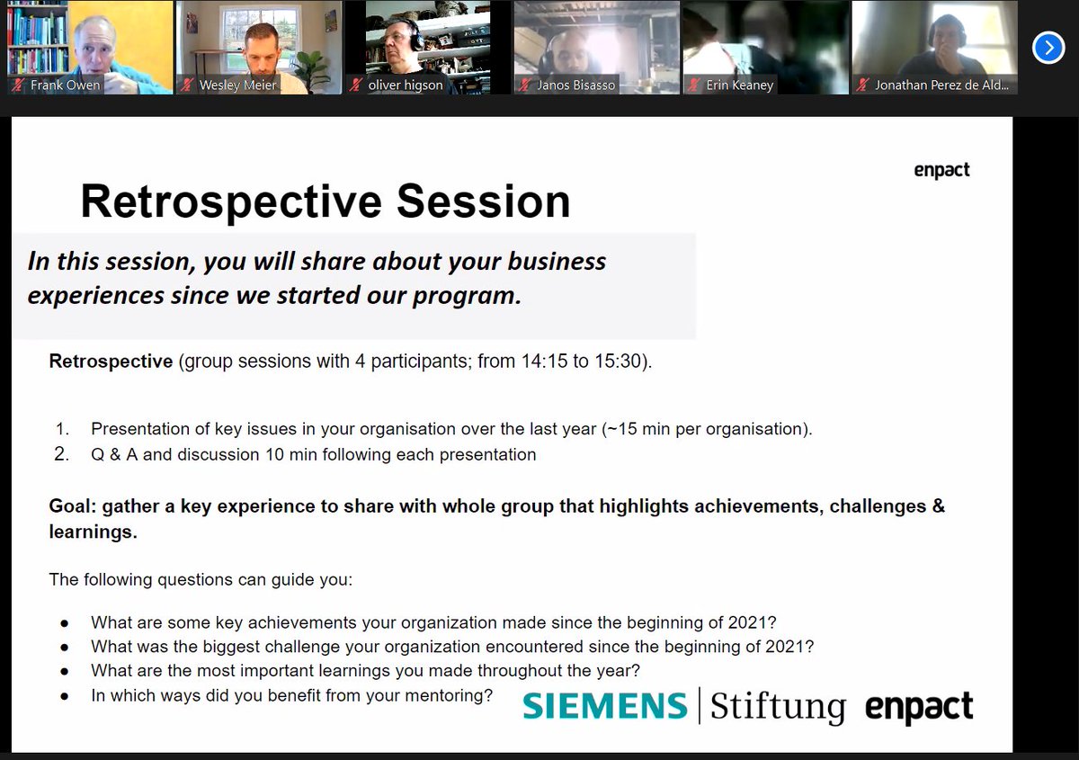 Emp_Ppl_Award's tweet photo. The #epMentoring mid-term meeting is in the books! We've been discussing challenges, but also achievements and shared key learnings - so that we can learn from each other's experiences. Thank you for being a part of it - and see you @ the bootcamp in 2022! #epNetwork #SoEnt https://t.co/fFH8MBFtga
