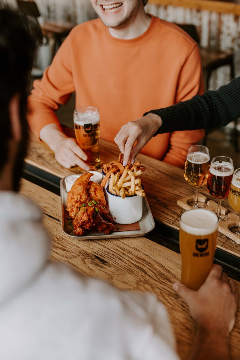 BrewDogCLE's tweet photo. Burgers, salads, our world famous cauliflower wings and more. What are you hoping to see on our menu? Reply with an emoji + let us know! https://t.co/ZdTxA5OqBX