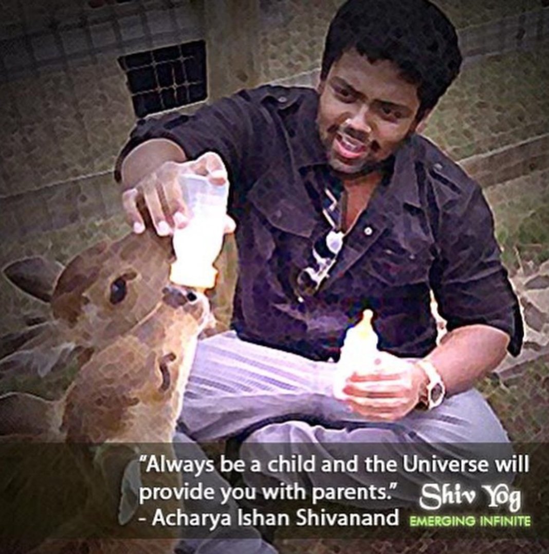shivyogwisdom's tweet photo. "Always be a child and the Universe will provide you with parents." ~ Acharya Ishan Shivanand
#shivyog #bechild #universe #happiness #unconditionallove https://t.co/OIjjIYPZmj