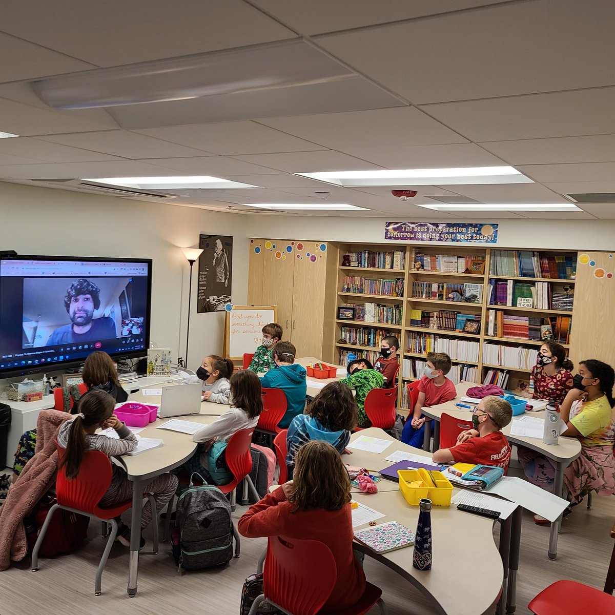 lee_paulah's tweet photo. These amazing 5th graders just spoke with an amazing Skype A Scientist, Dr. Sharma to learn about physics. I think they made #FerryFarmElementary proud with their questioning.

#ffesoaring https://t.co/2eCFGcfdyE