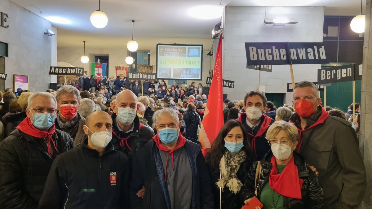 Cgil_Liguria's tweet photo. Anniversario della deportazione degli ebrei genovesi : nel novembre del 1943 furono deportati in 238   #pernondimenticare #antifascismo #democrazia #solidarietà #Cgil #Genova https://t.co/BwmhiAFGqn