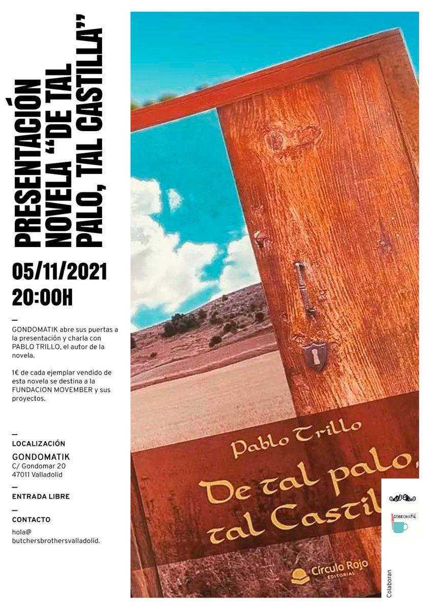 TalCastilla's tweet photo. @Pablo_Trillo_ te espera este viernes 5 en @gondomatik , charlando de bigotes y de @TalCastilla . Anímate! https://t.co/ghpG1kauCR