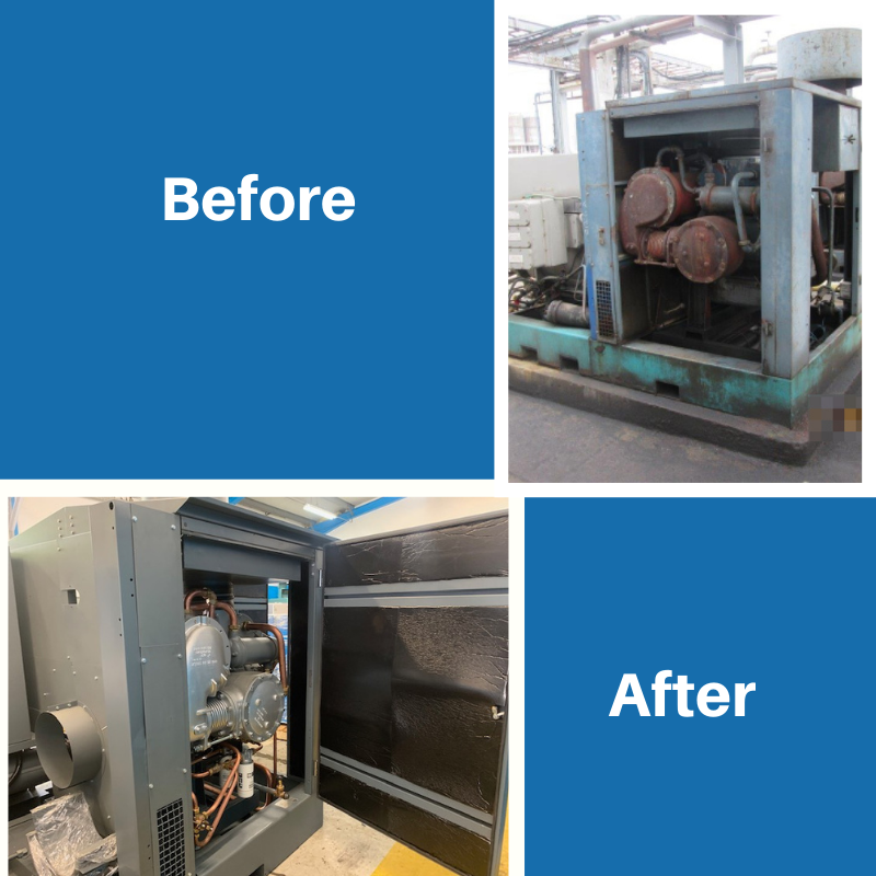 Old doesn't have to mean it needs replacing.  This compressor is approximately 20 years old, after we overhauled it, it looks almost new.  Our client wanted to reuse rather than replace.  Saving money and the environment. 
#CPAGroup #CPACompressedAir #circulareconomy