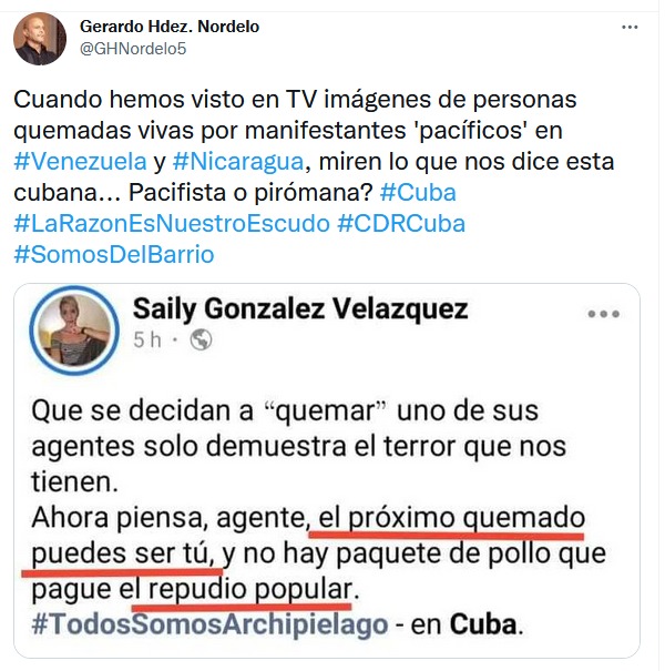 Colina_CTCuba's tweet photo. #Cuba, pensemos con sensatez y sentido común, y, qué me dicen de la pacificancia de los "pacifistas" de la Cucamarcha....la Cucamarcha que ya no puede caminar...que pena ¿Miedo? Na que va, en Cuba sobra Machete. https://t.co/4vDhM7vbFC