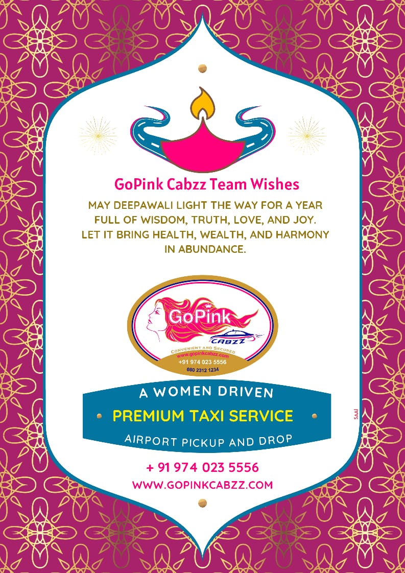 @GoPink_Cabs wishing you all a very Happy Diwali festival ✨ to you and your family members 😊