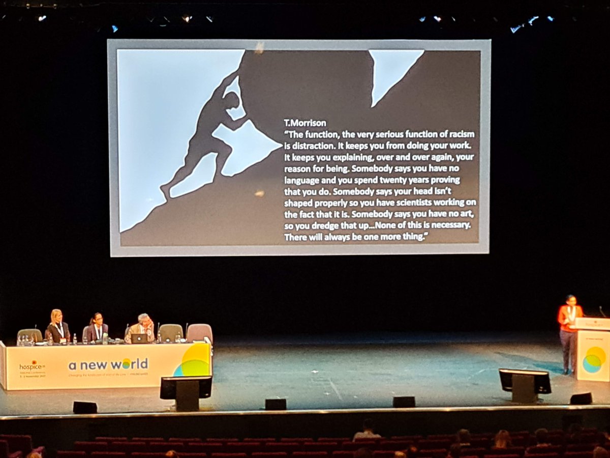 A vital conversation. @JamillaHussain1, @JonathanKoffman and @SBajwah discussing racial inequality and inequity in palliative and end of life care - 'What happens in this room today should change lives' #HUKConf21 #DyingMatters #TacklingInequality #TacklingInequity