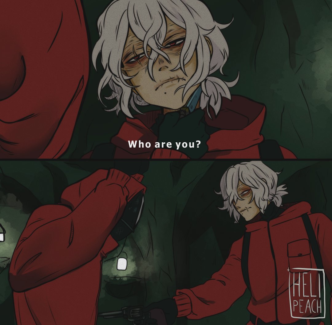 HeliPeach's tweet image. BNHA x Squid game ⏺️🔼⏹️
I love making fake screenshots ❤️
Shinso and Denki I drew for me and @96vilde cosplay. 
...and Shigaraki, cuz he is the BNHA boy I like🙃
Bratty aries energy and crusty lips...  I relate, what can I say? 
#BokuNoHeroAcademia #denki #shigaraki #SquidGame