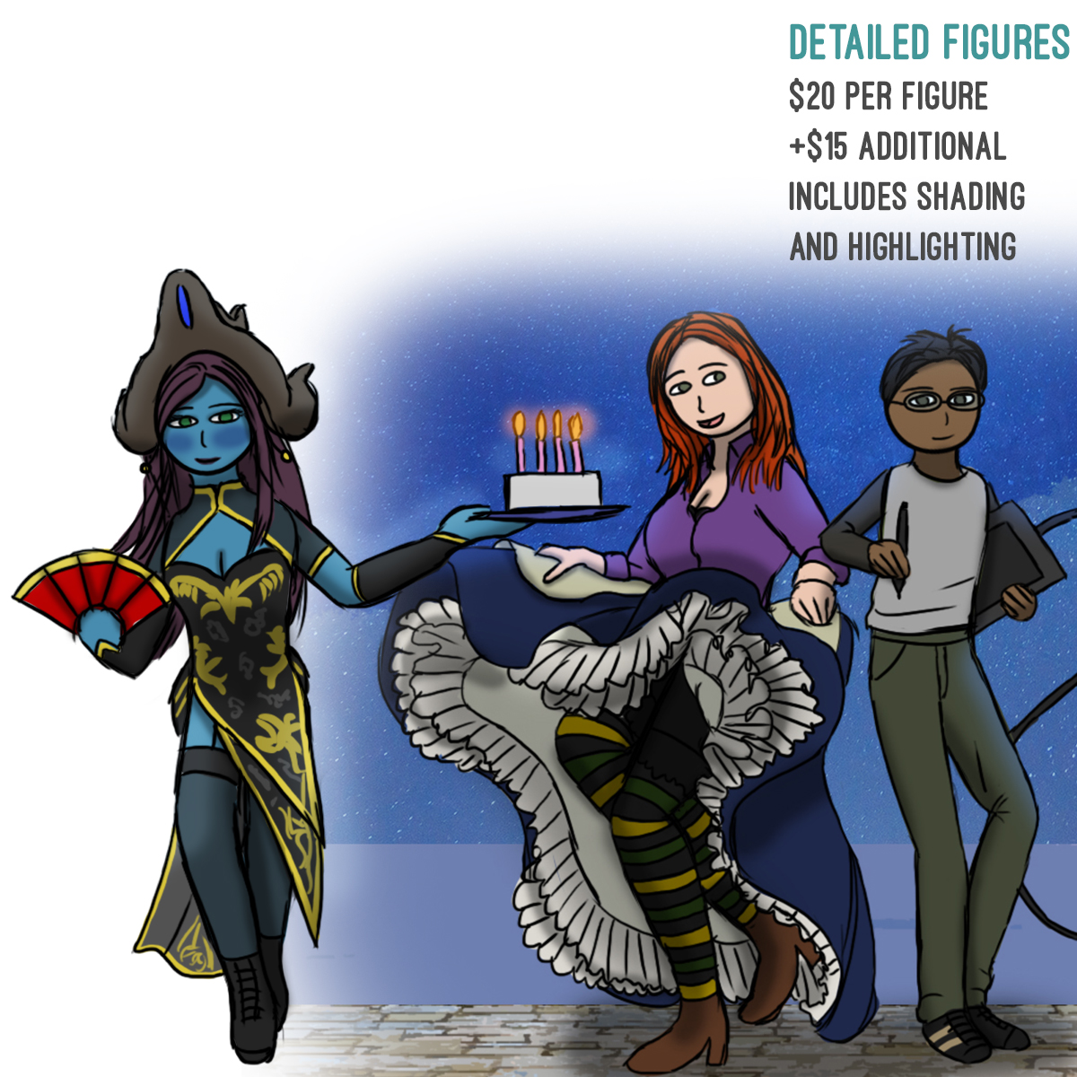 Blueoriontiger's tweet photo. This is my current #2021 commission info! Improved just a little, so my style changed a bit. I specialize in #dnd and #Pathfinder2e stuff. Otherwise message if you want something! https://t.co/0z3yeUoZw7