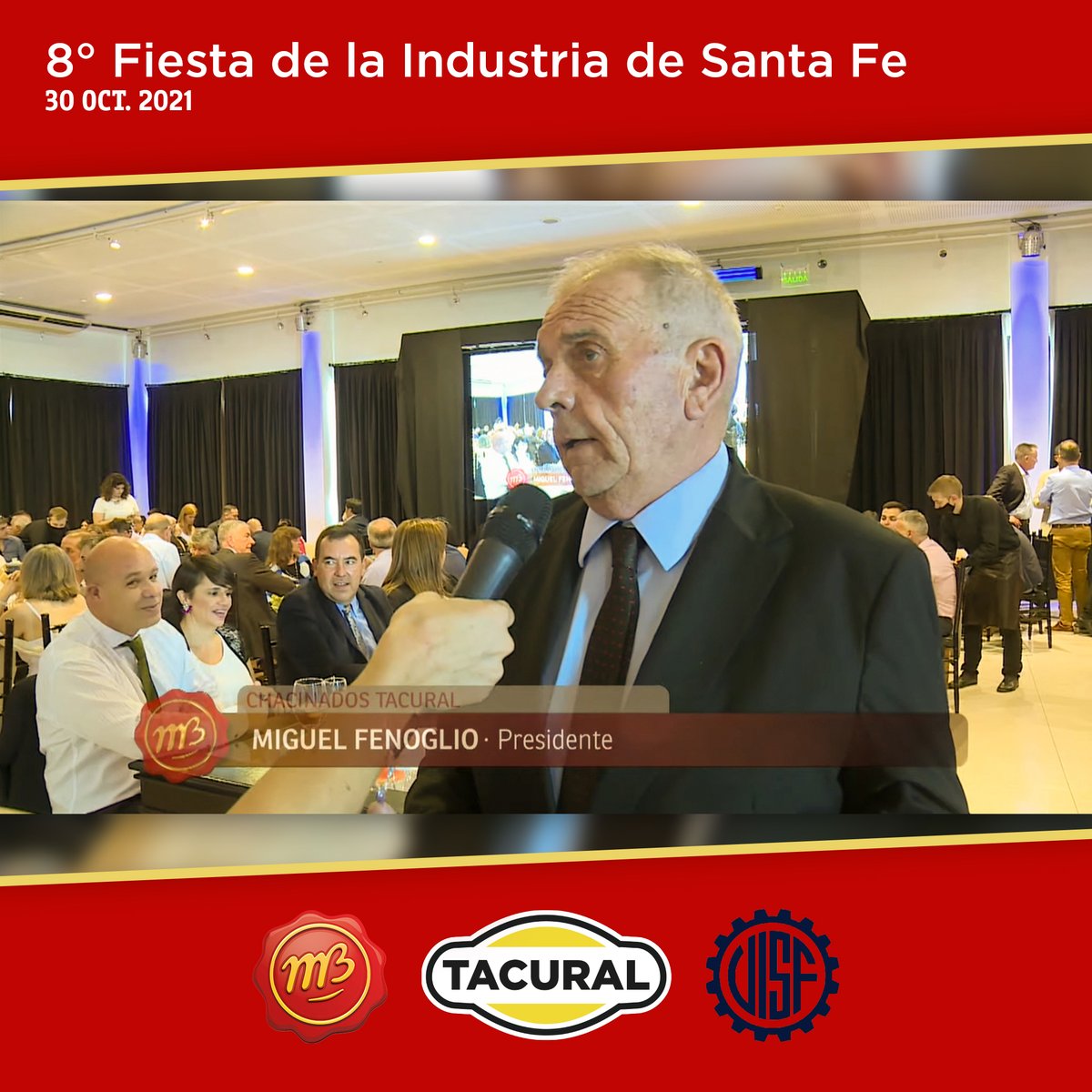 ChacinadosT's tweet photo. El Sábado 30 de Octubre📌, Chacinados Tacural SRL estuvo presente💪 en la 🧑‍🏭 La 8va Fiesta de la Unión Industrial de Santa Fe  UISF 🤝, con un gran reconocimiento por nuestros #40Años de trayectoria.👏👏👏

#Gracias 👉a todos quienes han aportado su trabajo y compañerismo🙌 https://t.co/QOUaPHDZtH