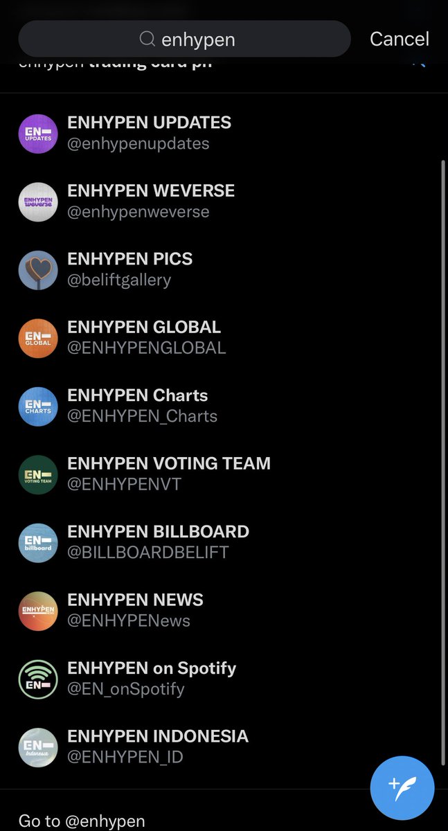 trinity_voting's tweet image. all i wanted to do is find enhypen to follow and yet their official accounts don’t pop up first…weird