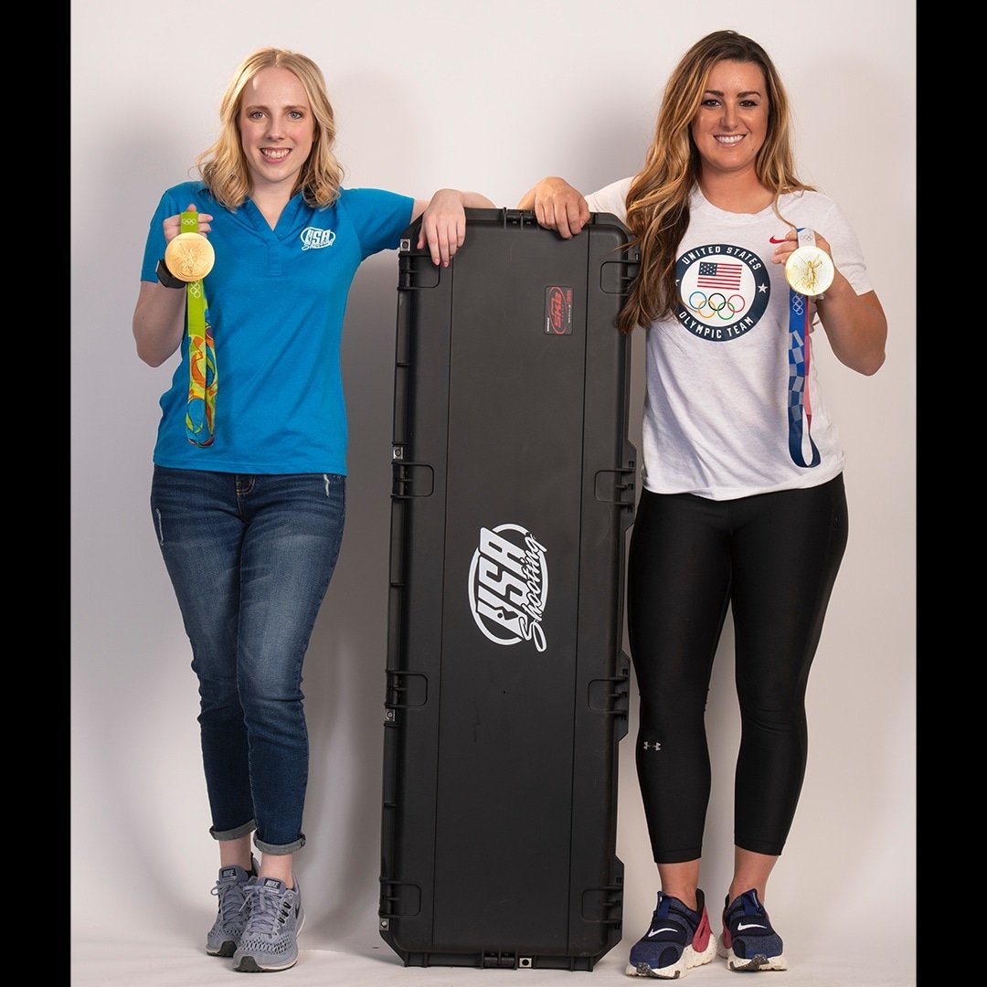 SKBCases's tweet photo. We're so proud to be the official case of USA Shooting in support of inspiring American athletes like Olympic gold medalists Ginny Thrasher (2016-Women's Air Rifle) and Amber English (2020-Women's Skeet)! https://t.co/VqDjuLJgj0
