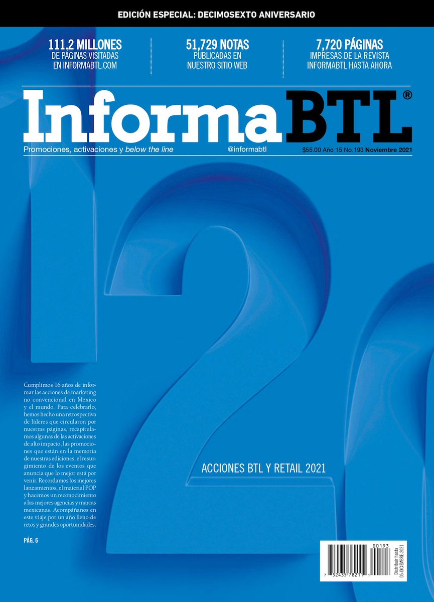 InformaBTL's tweet photo. Más de 11 millones de visitantes en https://t.co/jyNiO9UIXL, más de 51K páginas publicadas y más de 7K páginas impresas en 16 años de historia.
Esto jamás hubiera pasado sin ti.
Gracias por estos 16 años y #JuntosVamosPorMás
#iBTL
#BTL
#retail
#shopper
#JuntosHacemosMás https://t.co/3QeMGizjXK