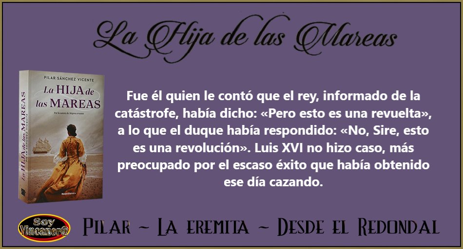 Un pasito más hacia Monsieur Guillotin... LS #SoyYincanera #LaHijaDeLasMareas, de 
@psanchezvicente con <a href="/RocaEditorial/">Roca Editorial</a> <a href="/Ana_Kayena/">Kayena</a>
<a href="/MartinGGema/">Gema Martin</a> <a href="/Lumarel1/">Elena</a> <a href="/misterioletras/">Loli</a> <a href="/garita73/">Margari</a>
<a href="/IslaMilPalabras/">LaIslaMilPalabras</a> <a href="/LeyendoEnK/">María Ligeia Amate La Klingonesa</a> <a href="/Librosxdoquier/">Librospordoquier</a>
<a href="/Angela_Andurina/">Ángela</a> <a href="/detintaenvena/">tintaenvena</a>
