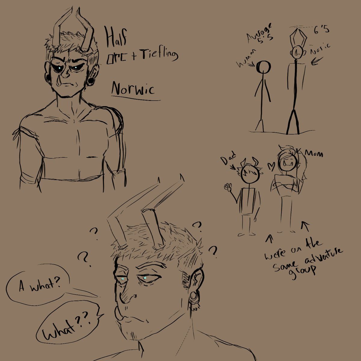 CaptainArtBot's tweet photo. Nothin says an Adventure like a half Tiefling Orc and his Pet Goose. #Doodles #goosedrawing #norwictheorc #DnDcharacter #digitalart #art https://t.co/A1gK3ydChH