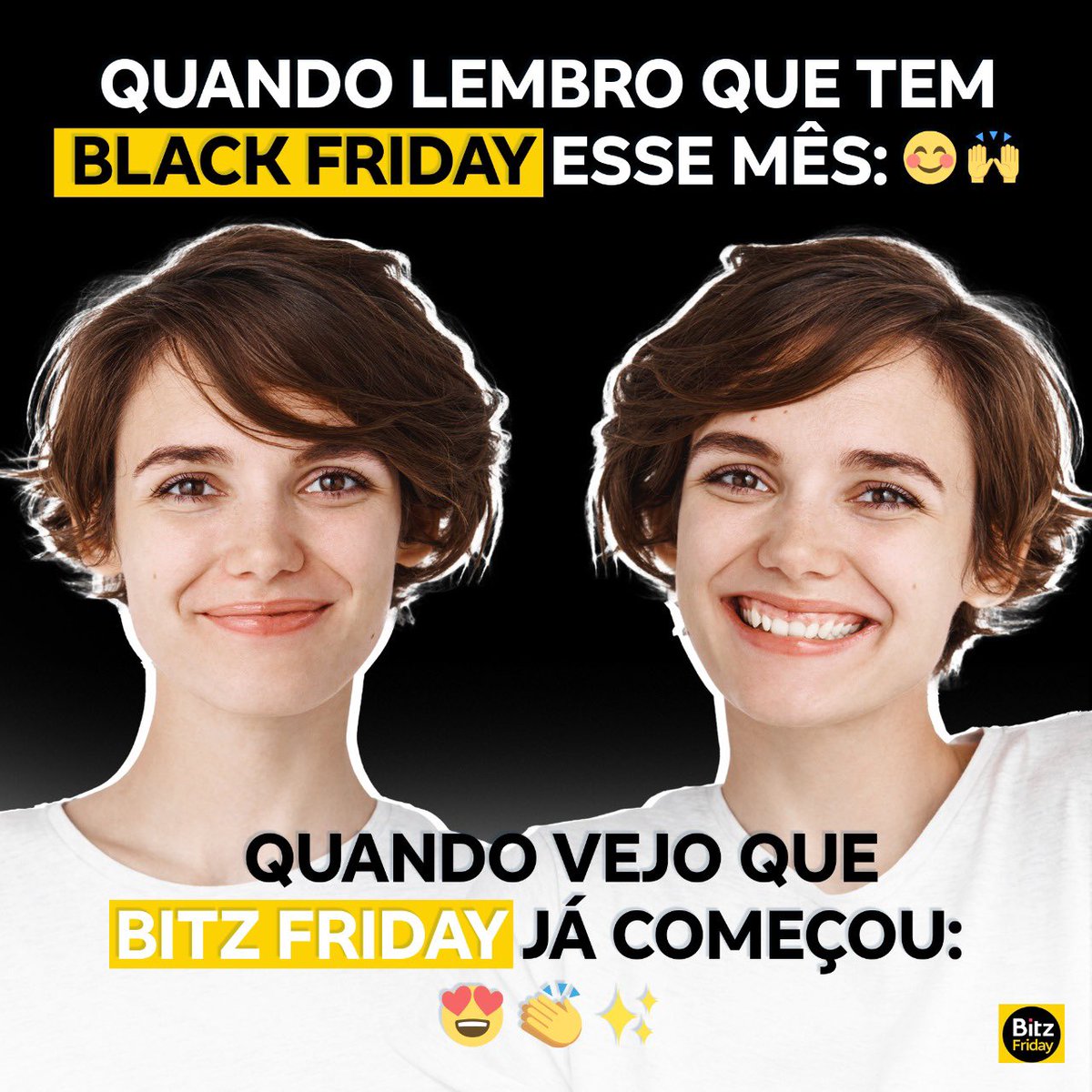 usebitz's tweet photo. A boa notícia é que tem Black Friday no fim do mês. A melhor notícia é que aqui já começou: aproveite a #BitzFriday! 🤩#UseBitz #SeuMundoNumBitz #ContaDigital #Bonus #Cashback https://t.co/udWcMzd7au