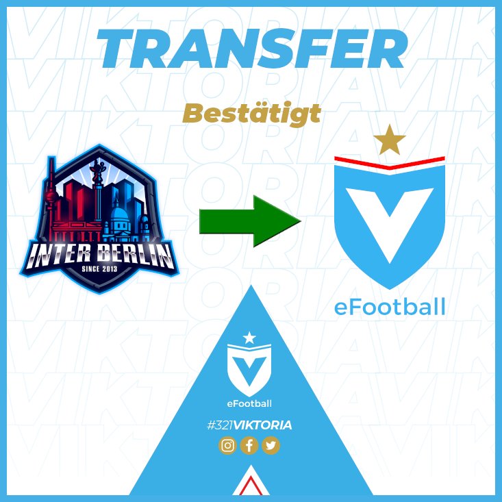 ❗BREAKING NEWS❗

Wir freuen uns, hiermit die Übernahme vom FC Inter Berlin bekanntzugeben. Ab sofort wird das Pro Club Team FC Inter Berlin Teil der eFootball Abteilung von Viktoria Berlin.

<a href="/proleaguede/">ProLeague DE</a> 
<a href="/ViktoriaBerlin/">Viktoria Berlin</a> 
@esportmanagerco