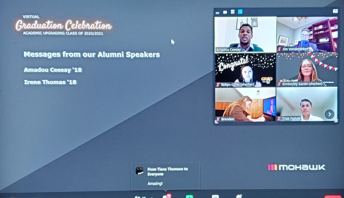 Celebrating achievement and success through graduation ceremonies is an important part of life at <a href="/MohawkCollege/">Mohawk College News</a>. Last evening the <a href="/MohawkAU/">FREE Academic Upgrading at Mohawk</a> team hosted a virtual graduation.  Our students shared their heartfelt stories of perseverance and hope for the future.  Congratulations.