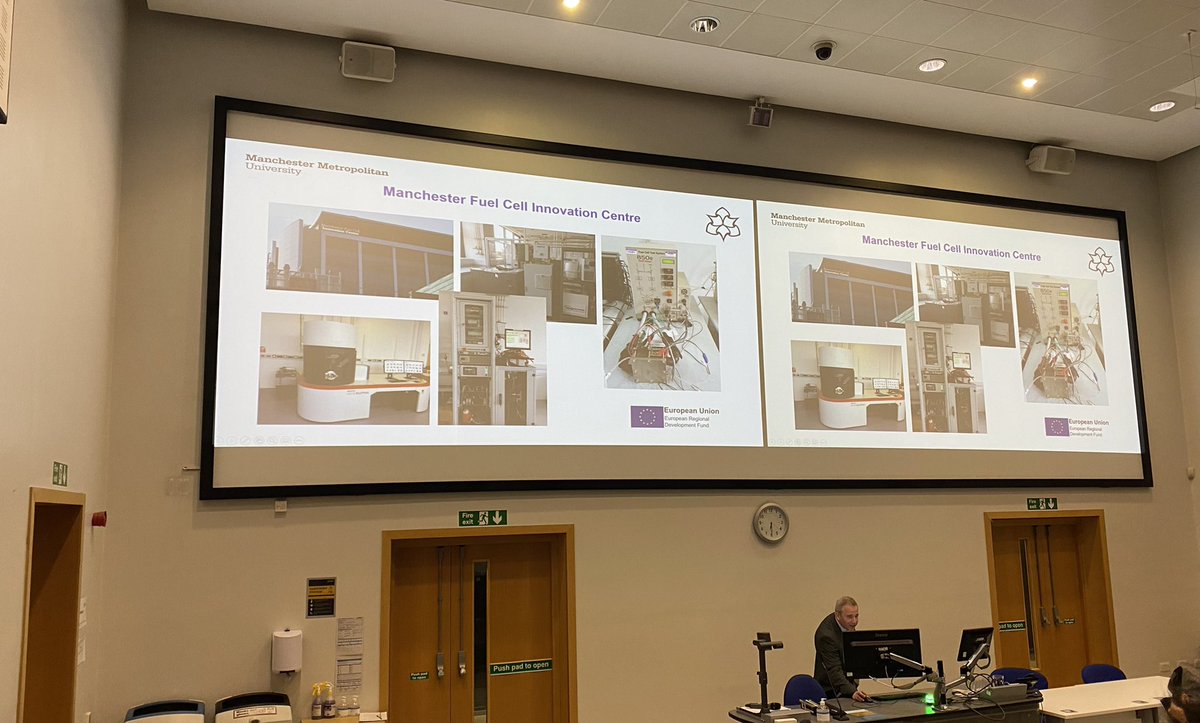 Prof Pete Kelly talking about <a href="/MFCIC/">Manchester Fuel Cell Innovation Centre</a> at <a href="/ManMetUni/">Manchester Metropolitan Uni</a> Fuel Cell Innovation event <a href="/MMUAMSE/">MMU AMSE Research Centre</a>