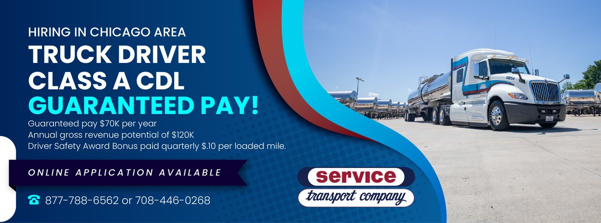 ServiceTransCo's tweet photo. Hiring drivers in the Chicago Area
Online Application Available: https://t.co/TQbGdFaU4T...
For inquiries e-mail: humanresourcesemail@svtn.com
Full description: https://t.co/NmOiPUF3rA
#HIRINGNOW #hiringtruckdrivers #truckdrivers https://t.co/StftMIieBT