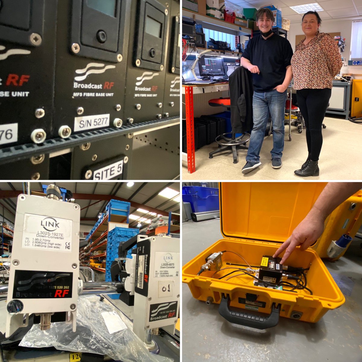 stevechalles's tweet photo. Pics - 2: Fascinating visit to @BroadcastRF to see their RF technology used in so many major OBs.
Great to learn about the prep and variety of equipment used, coupled with superb in-house development.
Huge thanks to the whole #BroadcastRF team for their kind hospitality and time. https://t.co/Nk34mMVEEB