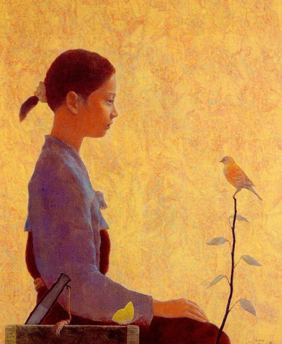 giangluongha's tweet photo. L'invitation au rêve 
Park Hang Ryul
#voixsubtile #subtleway #painting https://t.co/s8oqJO0AZ3