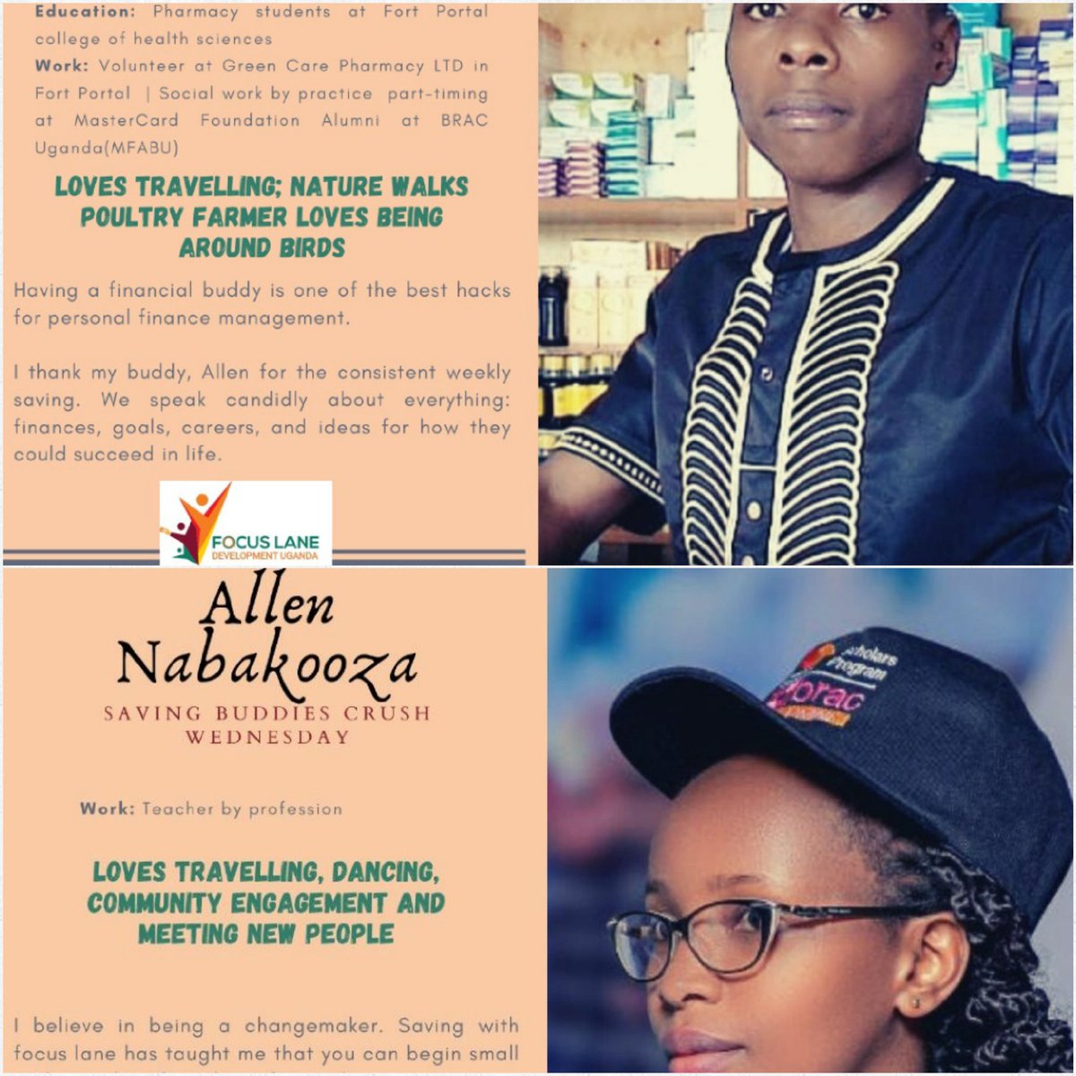 MukonyeziRicha3's tweet photo. Thanks @FocusLane_ for celebrating us ; @MukonyeziRicha3 and Allen as the #savings #Buddies of the week.
Also thanks for the financial services, we are proud of @FocusLane_ 

@MCFAlumniUg @FocusAfrican @OnlineTooro https://t.co/YYIa5nu3as