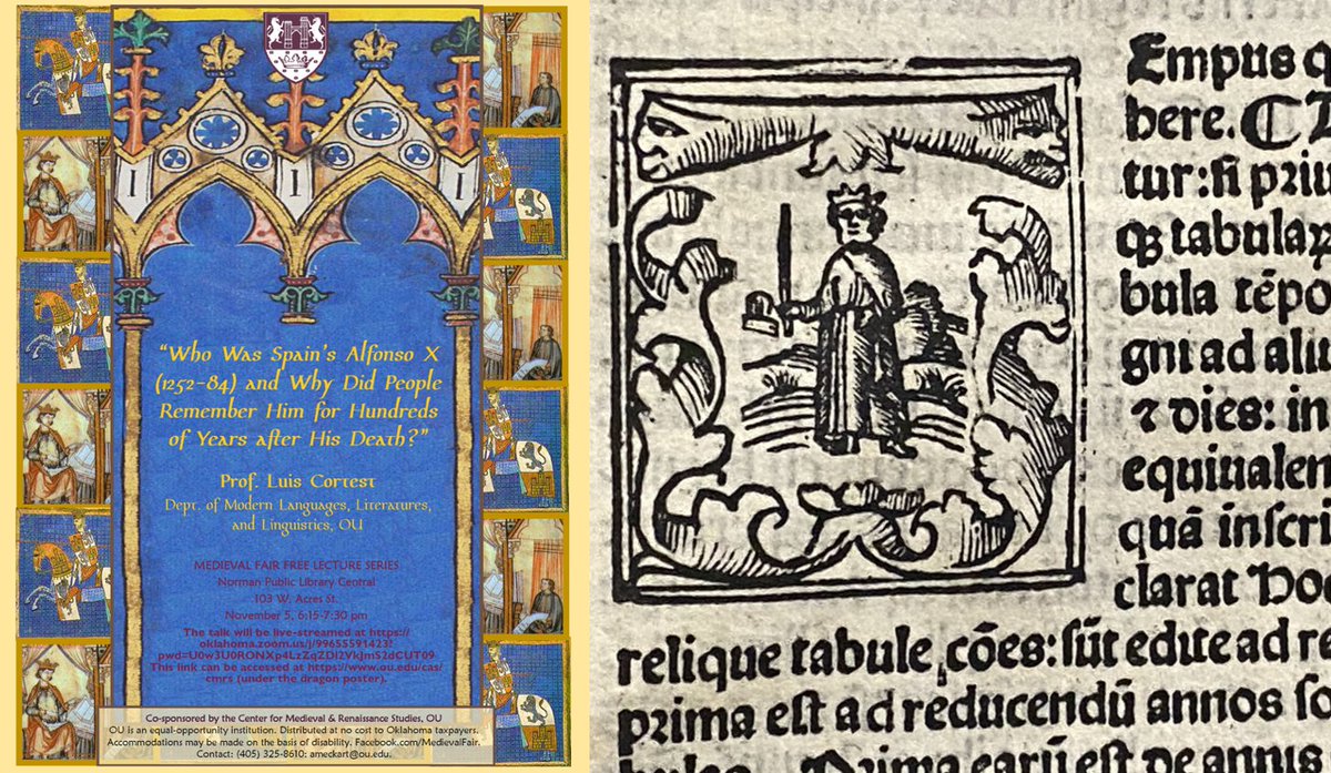 PalmeriJoAnn's tweet photo. Prof. Luis Cortest’s upcoming talk in the Medieval Fair Lecture series is a good excuse to share images from #RareBooks associated with Spain’s Alfonso X all this week!
Alfonsine Tables (1518-21) #HistSci #SpecialCollections @OU_Libraries #WoodcutWednesday https://t.co/OdrEaXbrND