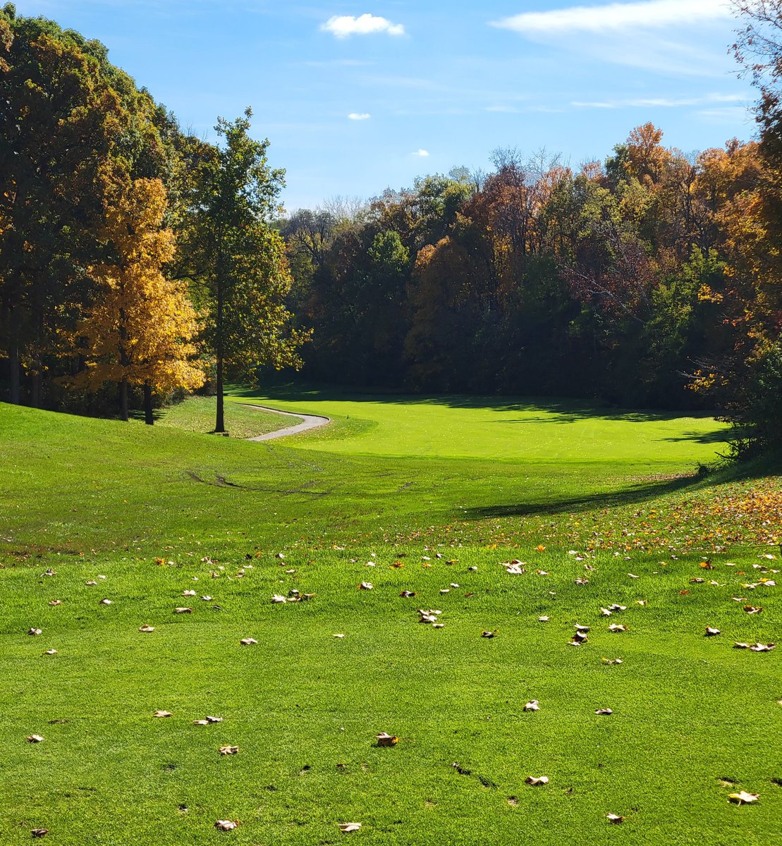 MikeIrish18's tweet photo. After a brief frost delay, played this beautiful Pete Dye hidden gem. Great conditions for this time of year. Strongly recommend playing this course if you are in the Indy area the next couple #EagleCreekGC #NovemberGolf #Golf https://t.co/Wq7IzJtbFh