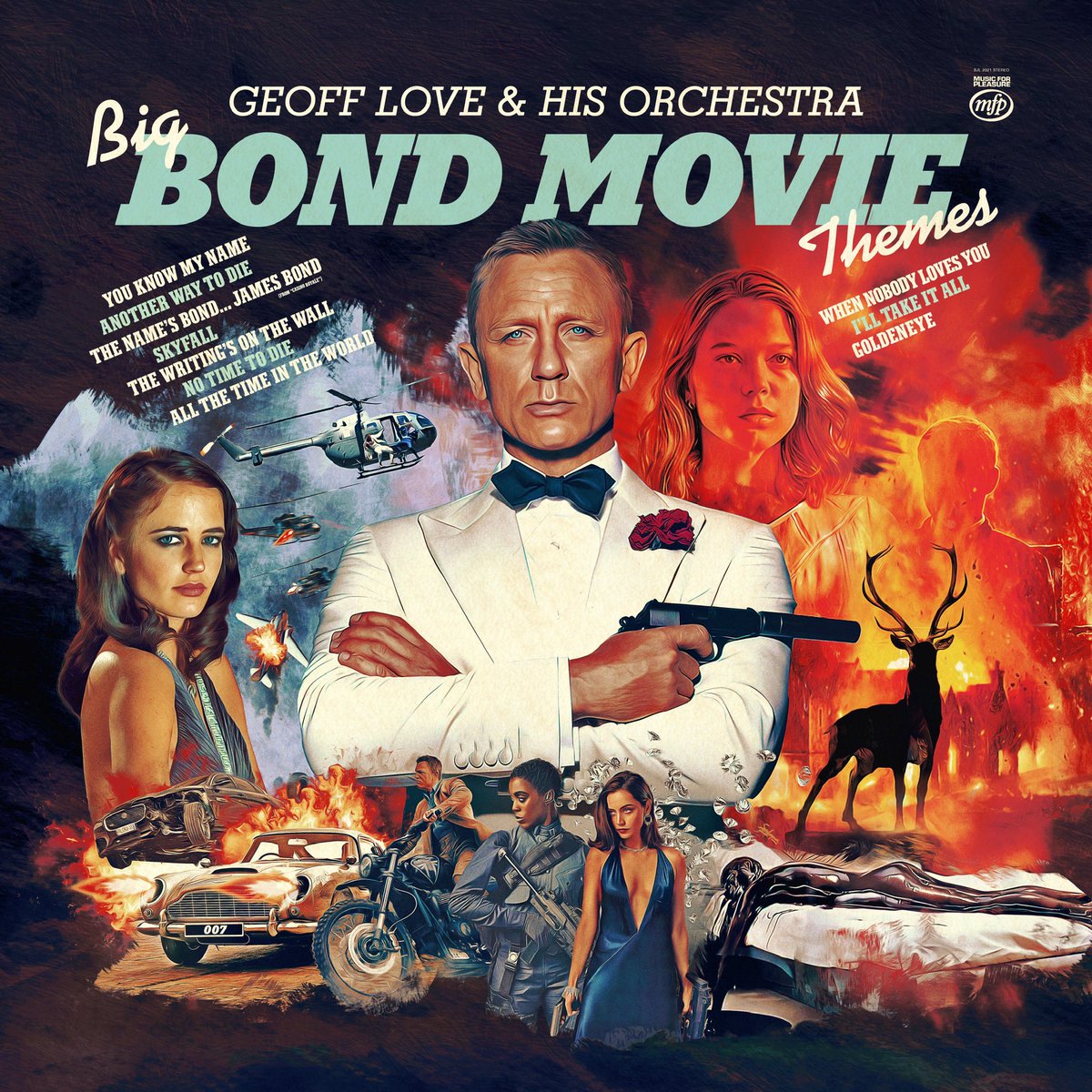ThatTallGinger's tweet photo. 📀📀🎶🎵🕺 Probably the most niché bonkers thing I’ve ever made 😂 

I wanted an excuse to create a piece celebrating the Craig era and this seemed like the perfect context for it. Any Geoff Love fans in the house? 😎🕺🕺✌️

#JamesBond #DanielCraig #Fanart #vinylrecords https://t.co/GlkR6b9vmz