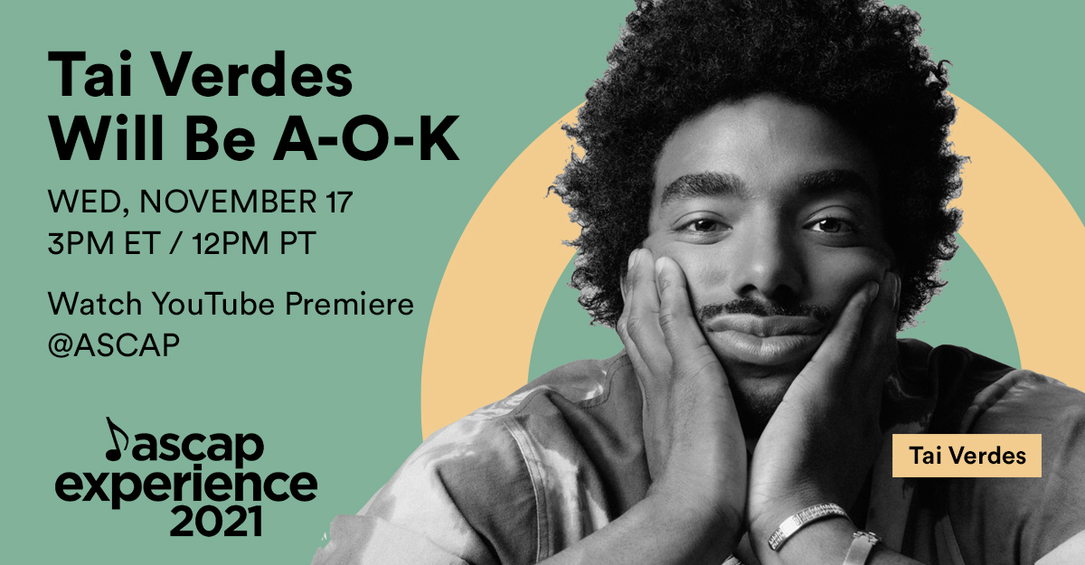 ASCAP's tweet photo. Our next #ASCAPExperience panel features a conversation between rising pop star @taiverdes and @Variety Executive Editor, Music @shirleyhalperin, on Wednesday Nov 17 at 3PM ET / 12PM PT.

You don't wanna miss this!

RSVP to watch for FREE > https://t.co/oLSC3pWAZi https://t.co/7siUaCAtt4