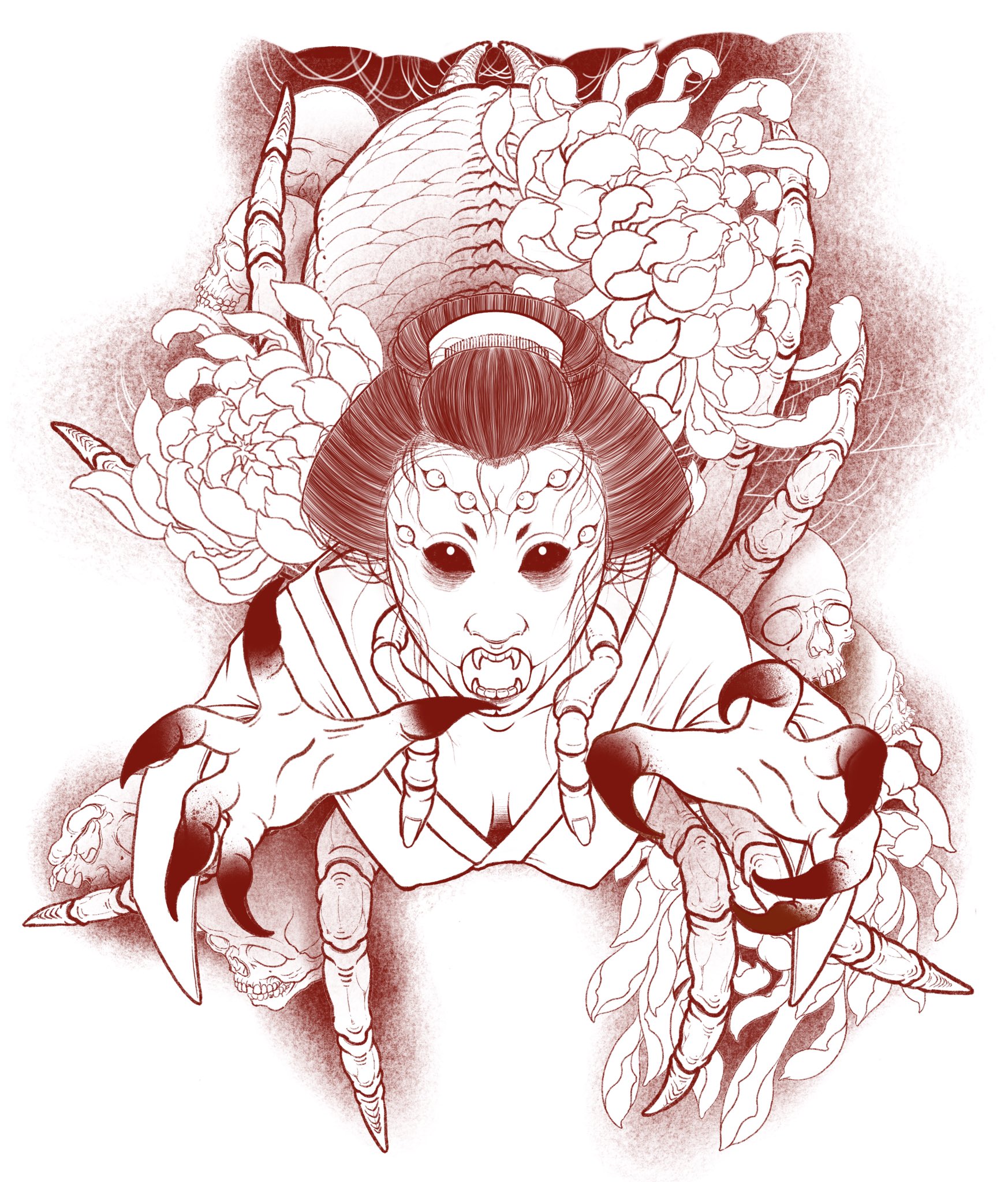 タトゥーフラッシュ・Bad woman デザイン TATTOO 刺青下絵資料 本