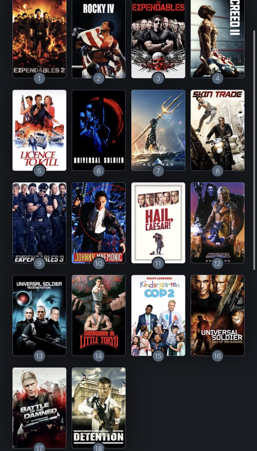 Hoy cumple años el actor Dolph Lundgren (64). Happy Birthday ! Aquí mi Ranking: 