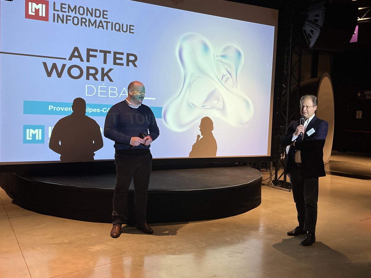 #ittour 2021 Afterworl LMI a Aix première discussion entre Guillaume Goury du CIP Med et Jacques Cheminat du Monde Informatique