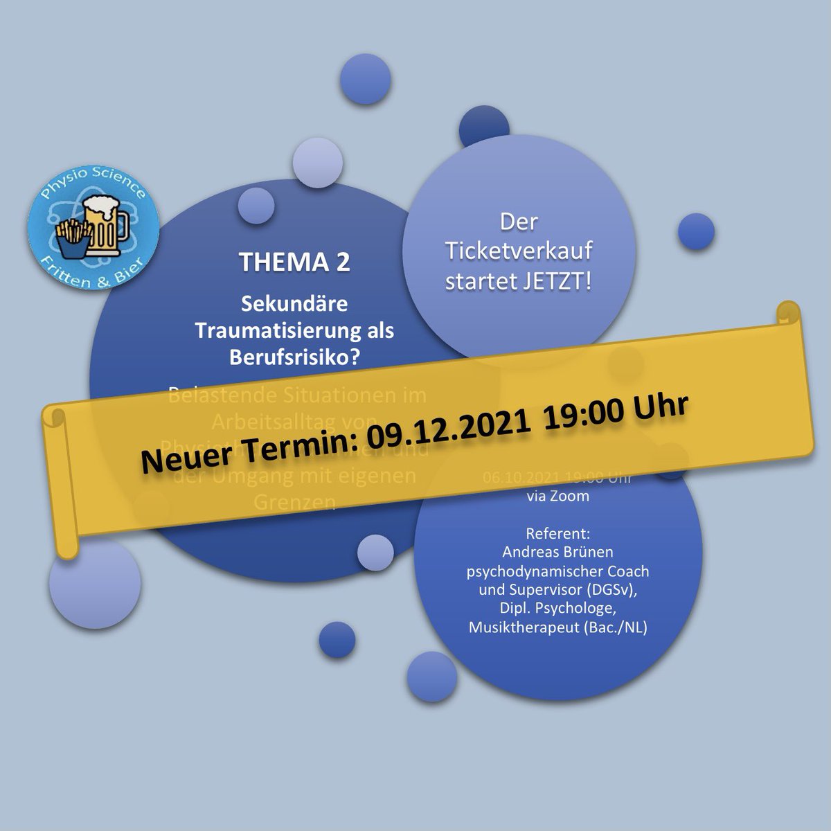 Physio_SciPub's tweet photo. Wir haben gute Nachrichten!🍟🍺 Ein Ersatztermin für den Science Pub mit Andreas Brünen wurde gefunden🤩 Am 09.12. wird der Science Pub nun stattfinden. Ihr könnt euch weiterhin dafür anmelden!💪🏼 Wir freuen uns auf euch😎 

#Physioscience #Physiotherapie #Wissenschaft #Studium https://t.co/q0Qu1ixvmR